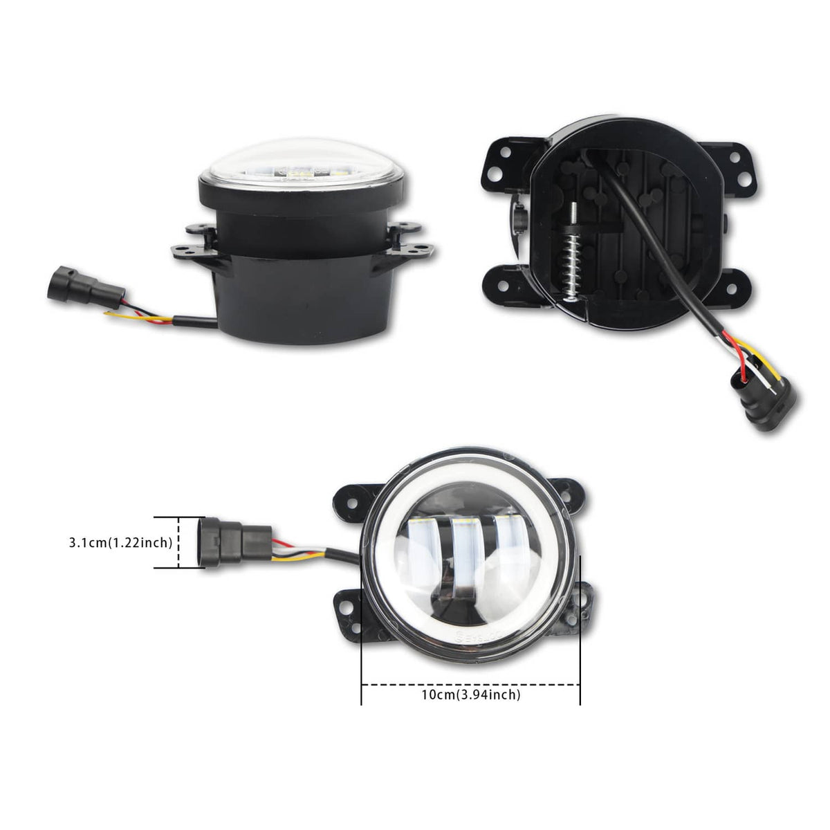 Solidspare New 7" For 07-18 Jeep Wrangler JK LED Headlights Fog Lights Turn Tail Lamp Combo