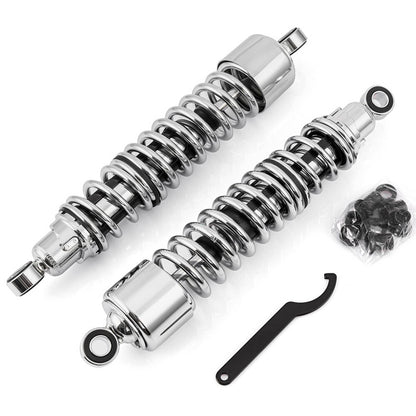Solidspare Chrome 15" Rear Shocks Absorbers for Harley Sportster 883 Roadster XL883R 02-17
