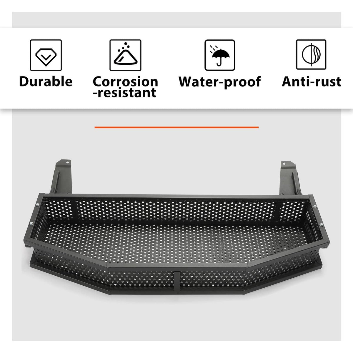 Solidspare Cargo Basket Front Outer Utility Storage Basket For Club Car DS Golf Cart