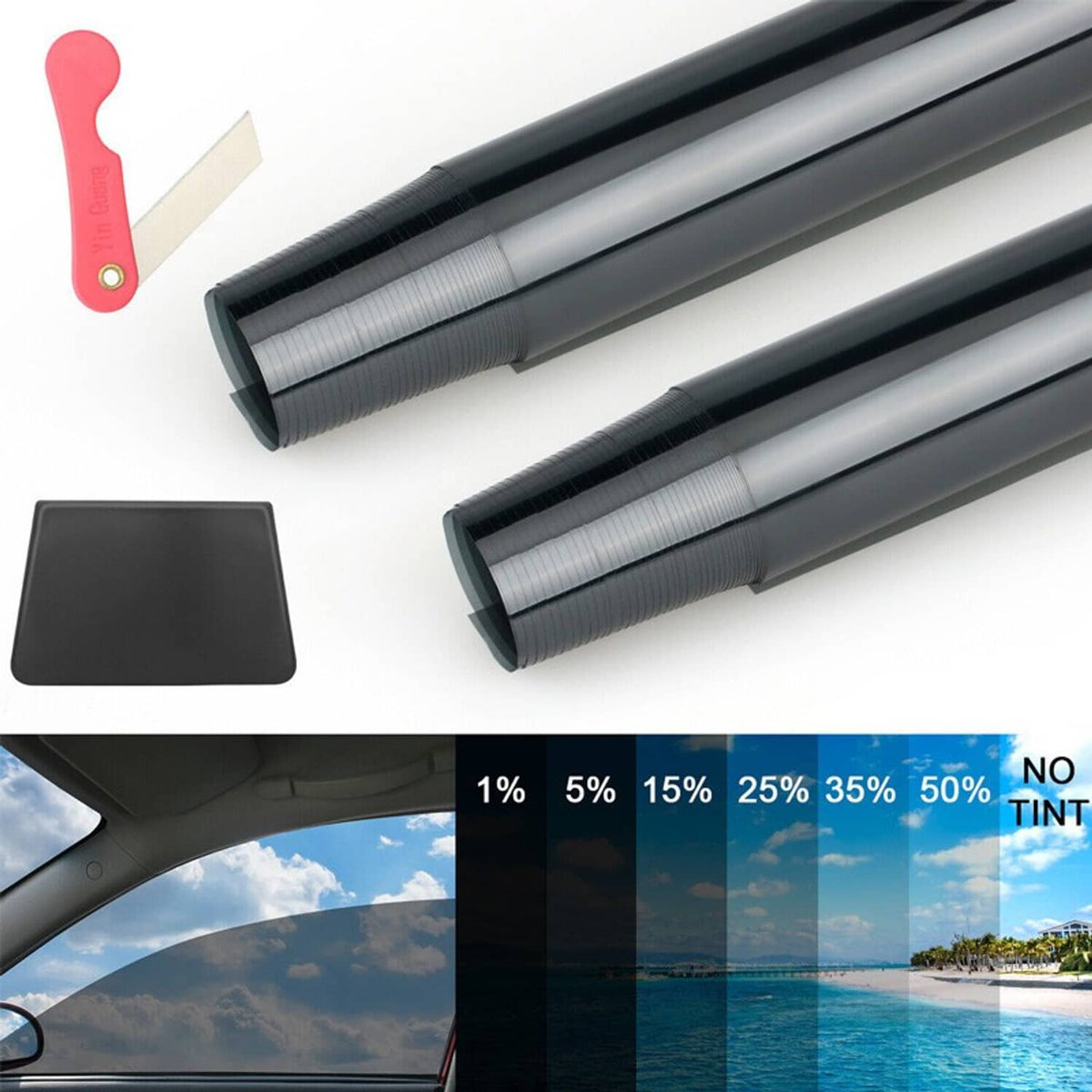 Solidspare 300CM Uncut Roll Window Tint Film 35% VLT 20"x10ft Feet Car Home Office Glass US