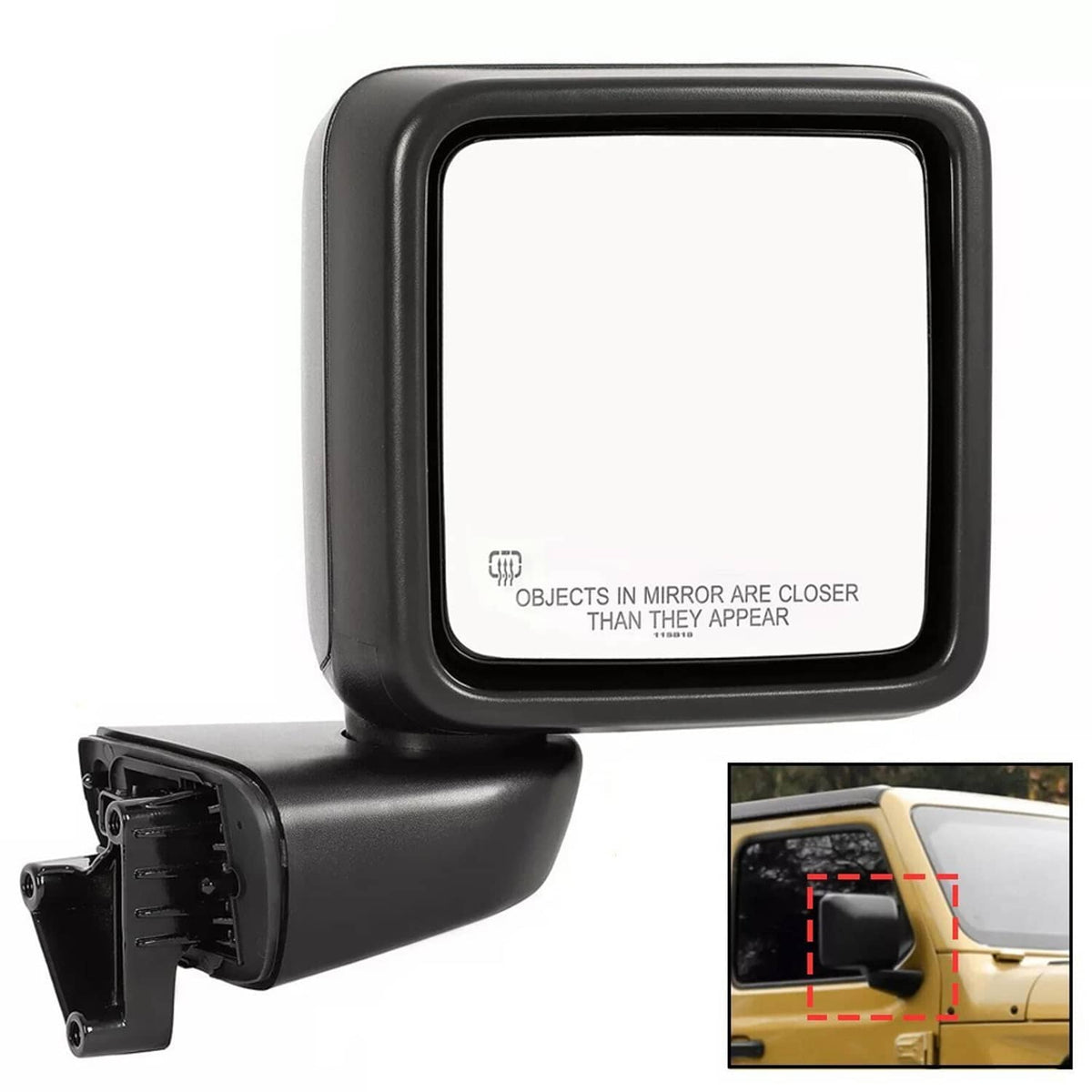 Solidspare Left & Right Power Heated Mirror Set for 2018-2024 Jeep Gladiator Wrangler JL