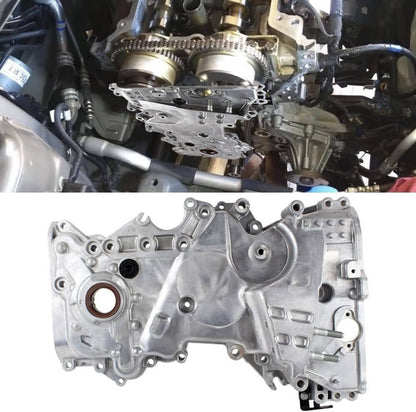 Solidspare Silver Engine Oil Pump Timing Chain Cover Fit for 2017-2020 Hyundai Elantra 2.0L