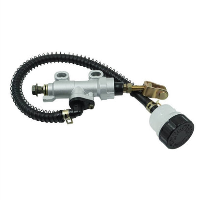 Solidspare Silver Rear Brake Master Cylinder Pump Reservoir for ATV Motorcycle Dirt Bike