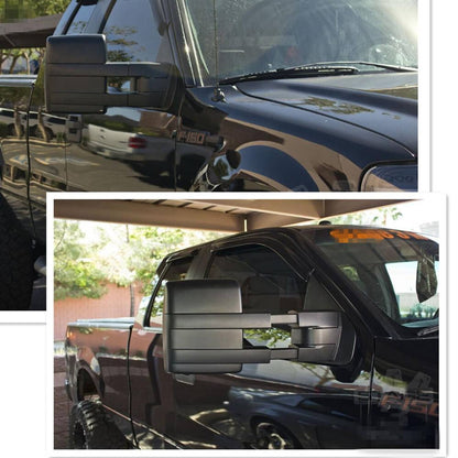 Solidspare For 2007-2014 Ford F150 Pickup Towing Power Heated Tow Mirrors Set Signal puddle