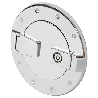 Solid Spare For Hummer H2 2003-2009 Locking Fuel Door Gas Tank Cap Cover Aluminum Chrome