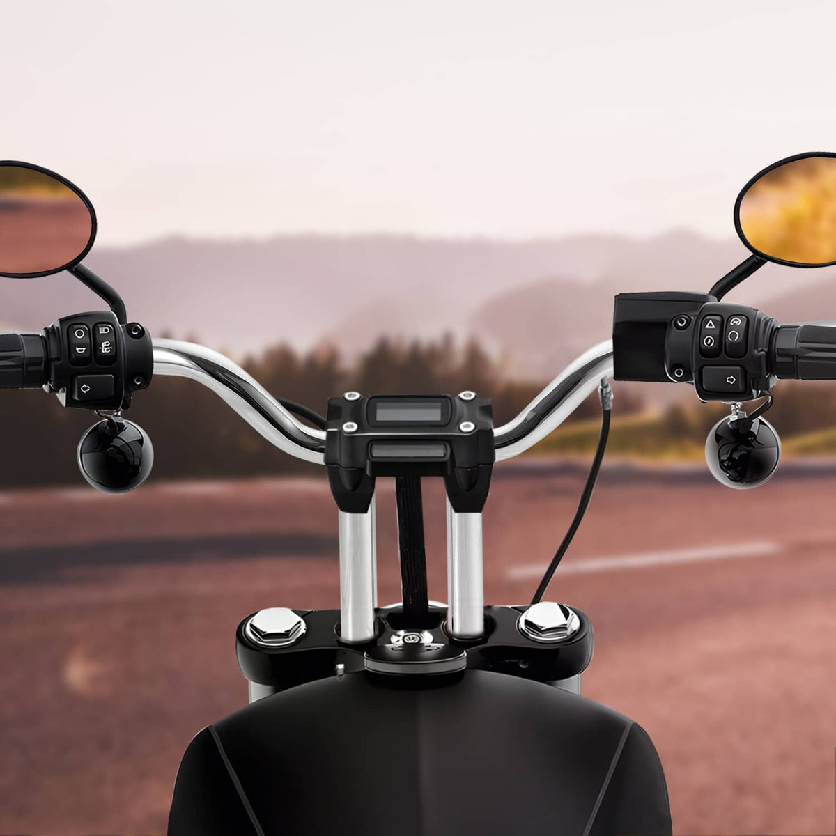 Solidspare 12'' inch MX-T Bars Handlebar Fits For Harley Sportster Softail Dyna Wide Glide