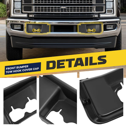 Solid Spare For Ford F250 F350 F450 F550 Super Duty Short 2020-22 Tow Hook Cover Bezel LH,RH