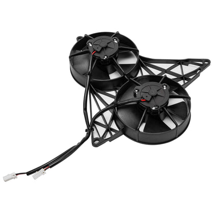 Solidspare Electric Radiator Cooling Fan with Bracket fits for Harley V-Rod 2004-2013 Black
