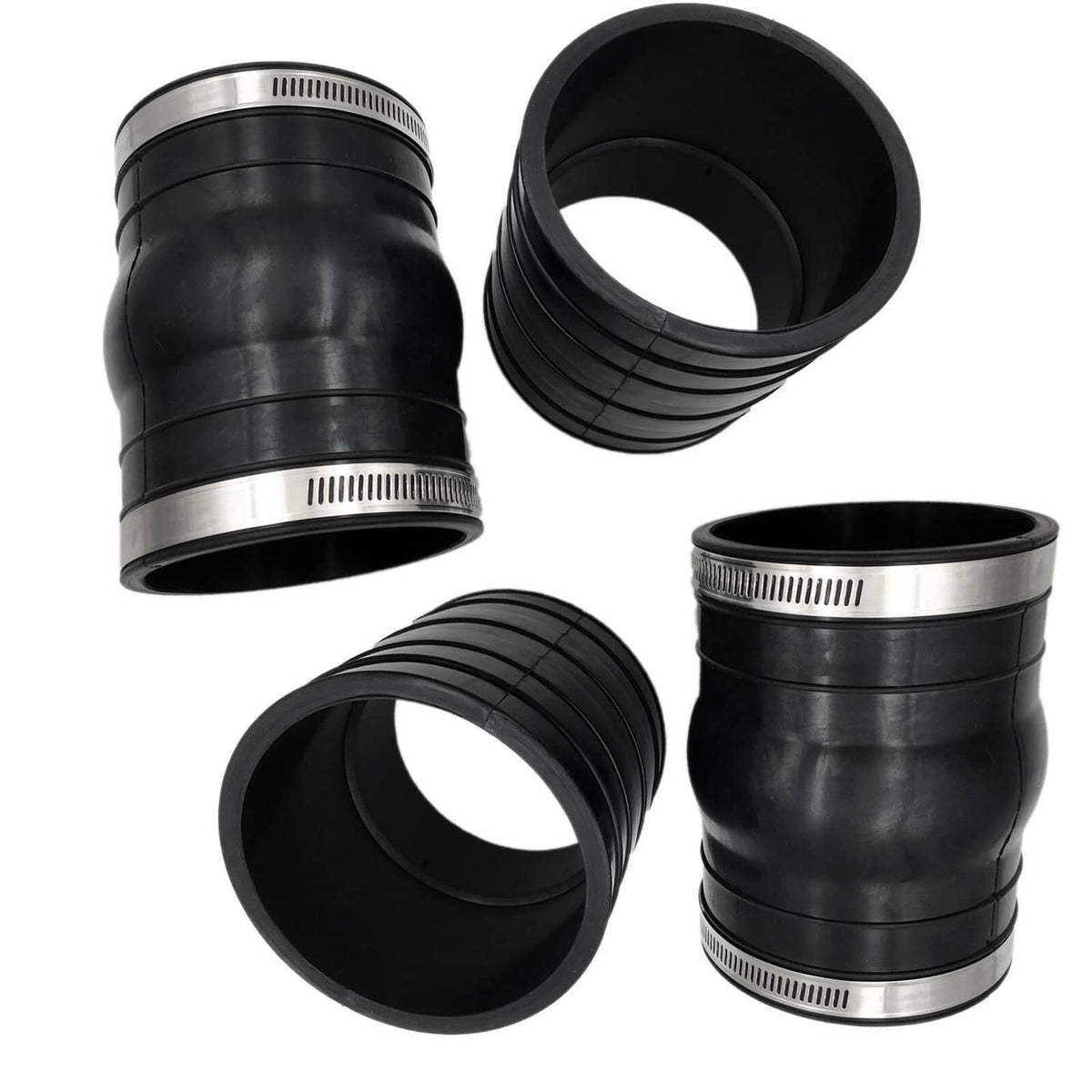 Solid Spare Upper Lower Rubber Coupler Exhaust Hose Bellows For OMC Volvo Penta 4.3 5.0 5.7L