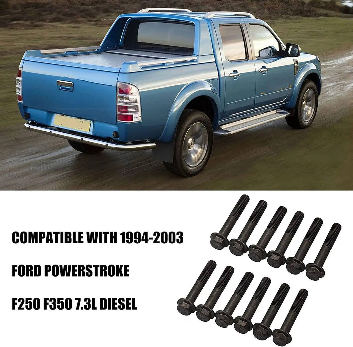 Solidspare 16pcs Manifold Bolt Kit For 1994-2003 Ford F250 F350 7.3L Powerstroke Diese New