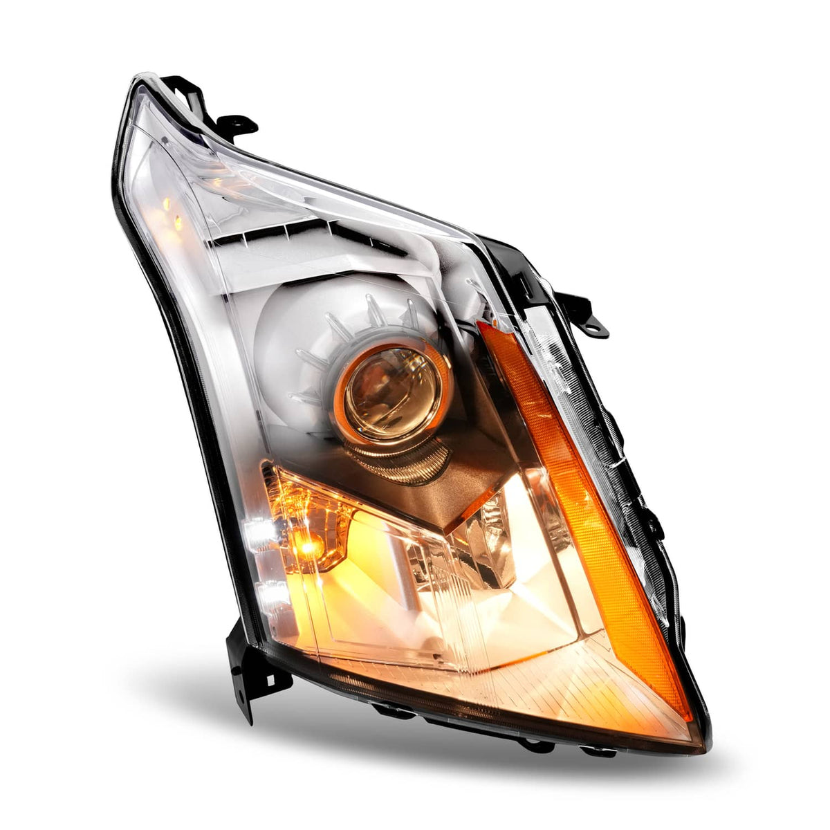 Solid Spare Clear Projector Headlight For Cadillac SRX 2010-2016 Passenger Side Replacement
