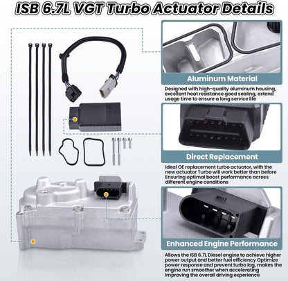 Solidspare Turbo Actuator Set wi/Calibration for 2013-18 Dodge Cummins ISB 6.7L OEM HE300VG