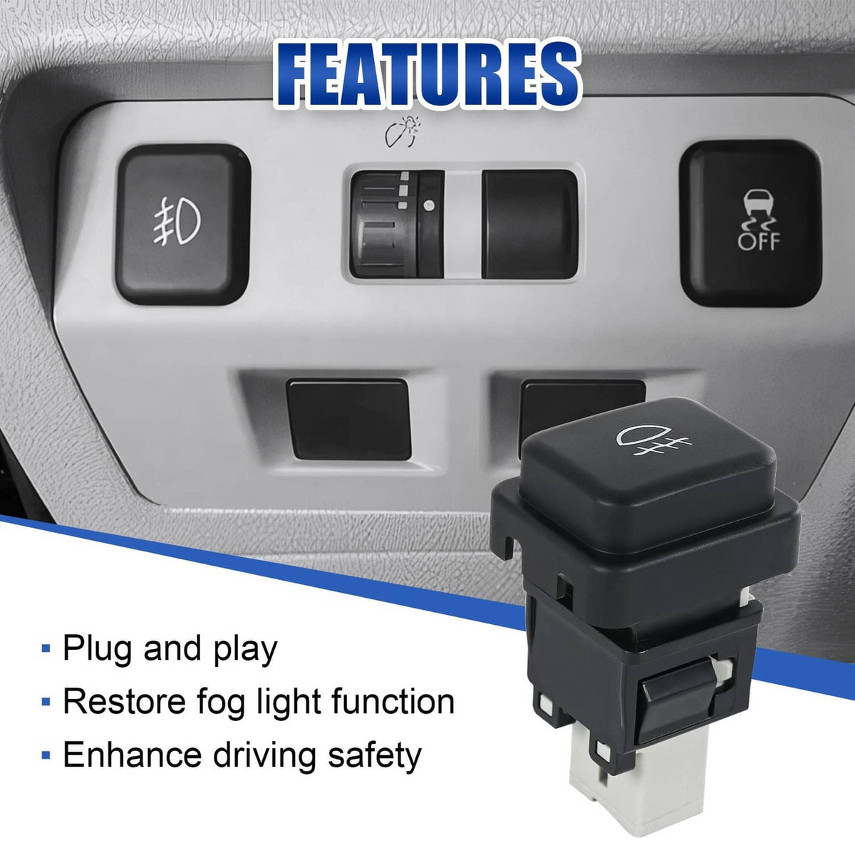 Solidspare Dash Fog Light Lamp Switch for 2012-2018 Subaru Impreza Forester H4510FJ000