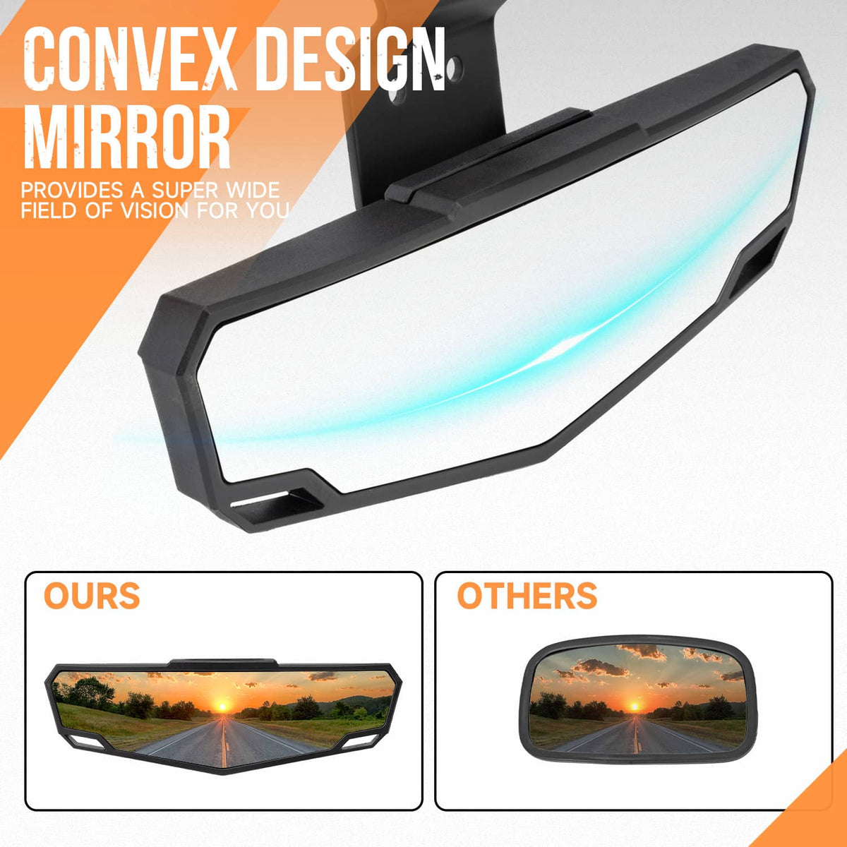 Solidspare UTV Rear View Center Mirror For Ranger XP 1000 /Crew 1000 Diesel /Crew XP 900