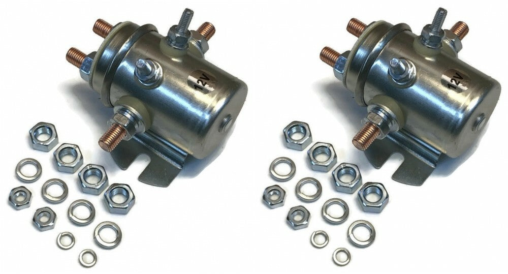 (2 Pack) 12V Solenoid Relay Switch for Industrial Golf Cart Winch Motor 4x4 4WD