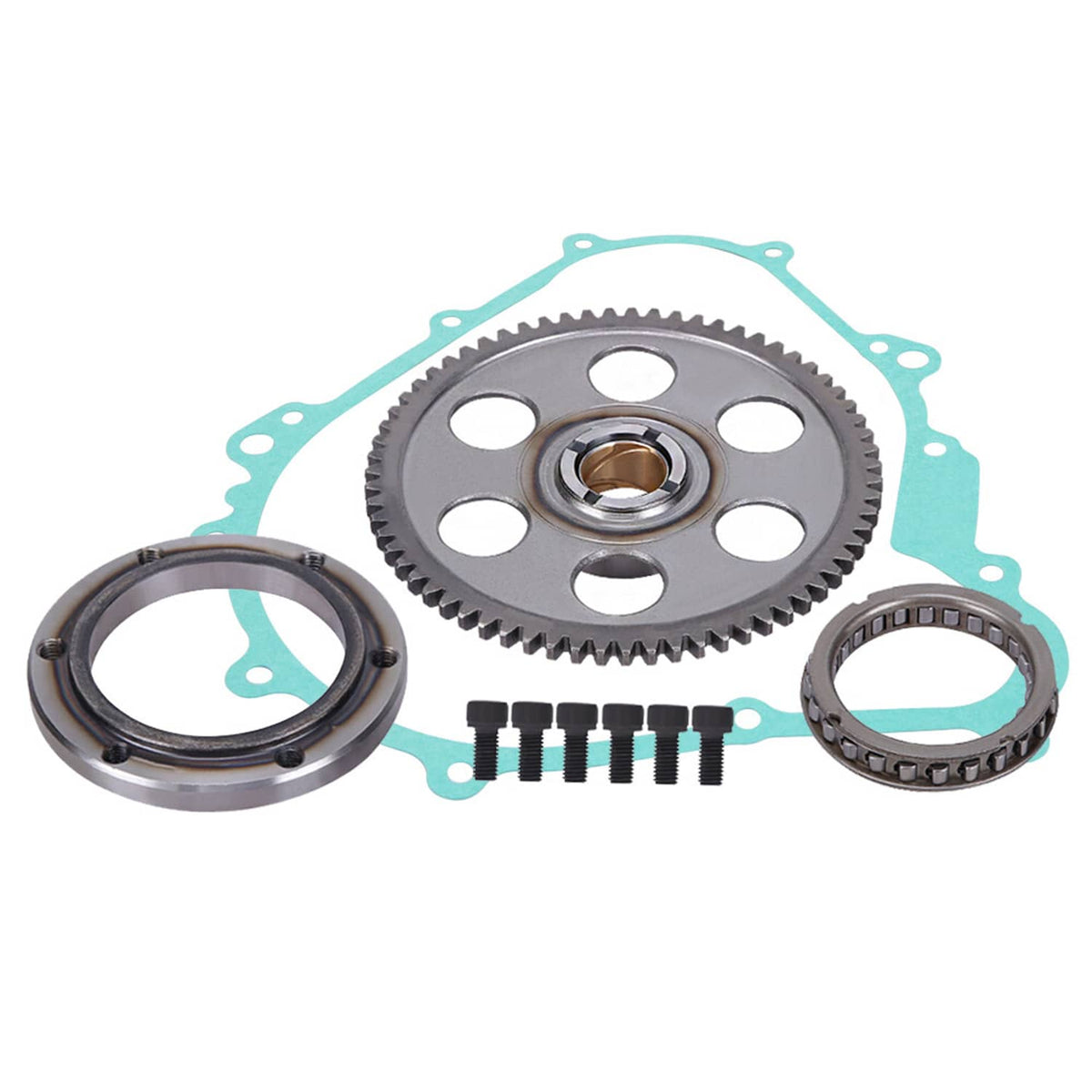 Solidspare Starter Clutch Sprag + Cover Gasket for Yamaha Rhino 450 YXR45F 4WD 2006-2009