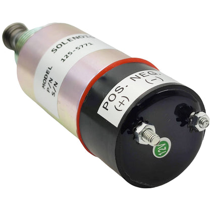 Solid Spare 12V Fuel Shutoff Solenoid for Caterpillar Combine 465 460 470 9X-5312 125-5771