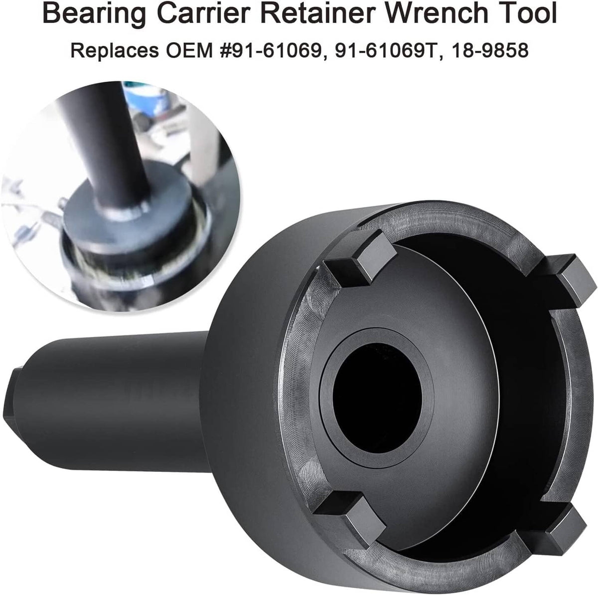Solid Spare Bearing Carrier Nut & Spanner Wrench Drive Tool For Mercruiser Alpha 1, Gen 2