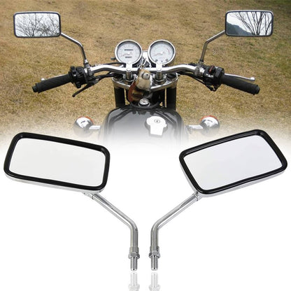 Solidspare Chrome Rectangle Rearview Side Mirrors For Honda Magna 250 VF 750C 500C 1000 US
