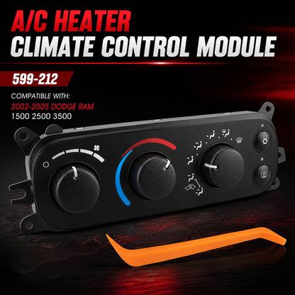 Solidspare New A/C Heater Climate Control Module For 02-05 Dodge Ram 1500 2500 3500 599-212