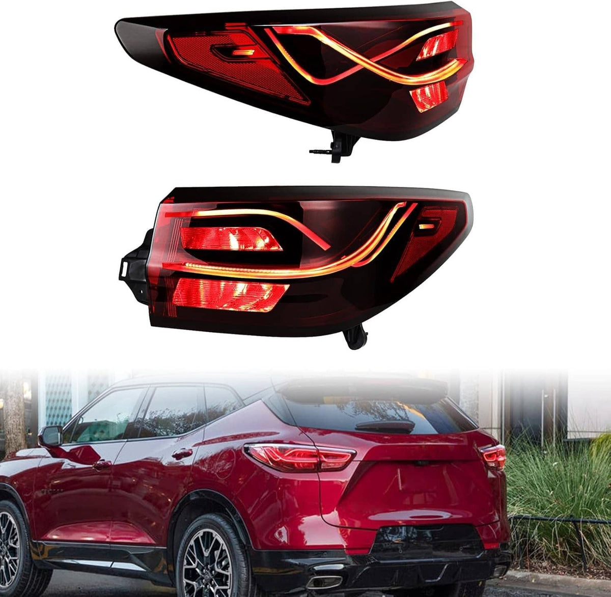Solidspare Pair Right+Left LED Tail Lights For 2023-2025 Chevrolet Blazer 87836075 86508679