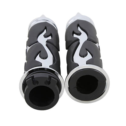 Solidspare 1" Chrome Handle Bar Hand Grips for Harley Touring Road King Street Glide 883 XL