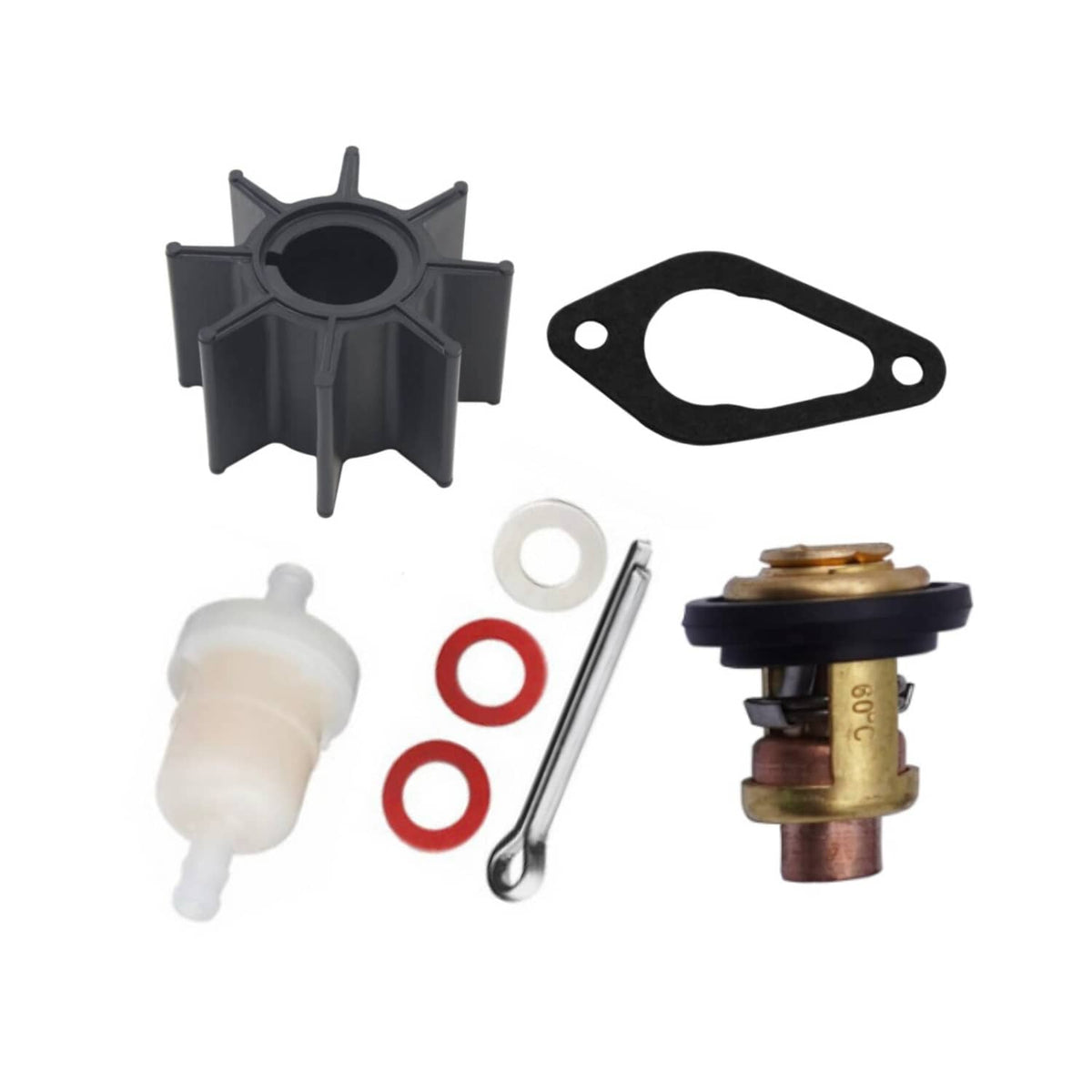 Solid Spare Mercury Mariner 8-9.9 HP Command Thrust EFI Outboard Maintenance Kit 8M0120867