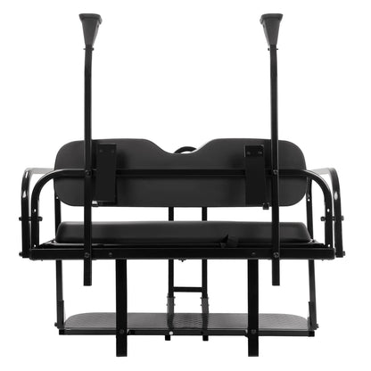 Solidspare Rear Flip Seat Back Seat Kit For Club Car PRECEDENT/TEMPO Golf Cart w/ Grab Bar