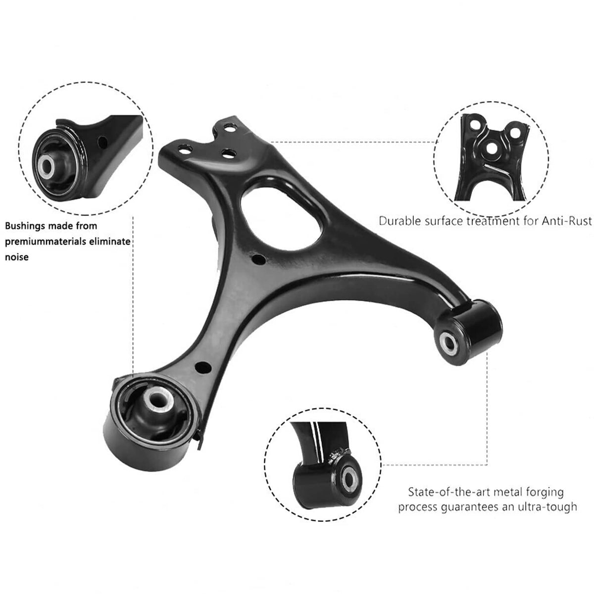 Solidspare 14Pcs Suspension Kit Front Lower Control Arms for Honda Civic 2006-2011 K620383