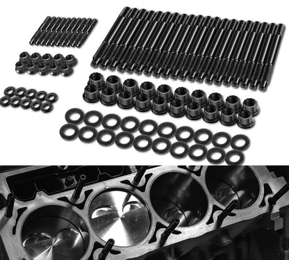Solidspare Head Studs Bolts Kit Black For 2004-2020 Chevy GM 4.8L 5.3L 5.7L 6.0L 6.2L 7.0L