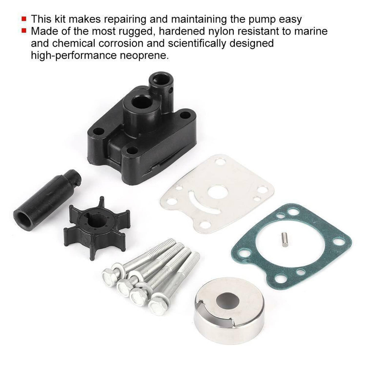 Solid Spare For YAMAHA 4A 2-Stroke 4 HP 5HP Outboard Water Pump Repair Kit 6E0-W0078-A2