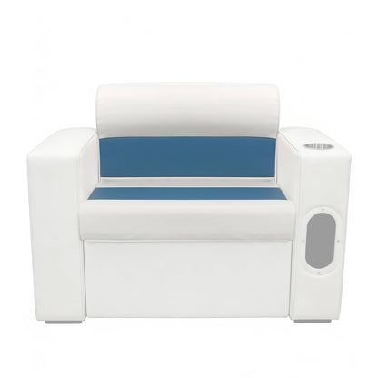 Solidspare #8WD95-1B-204 28" Pontoon Bench Seat Cushion Set Navy/White/Blue