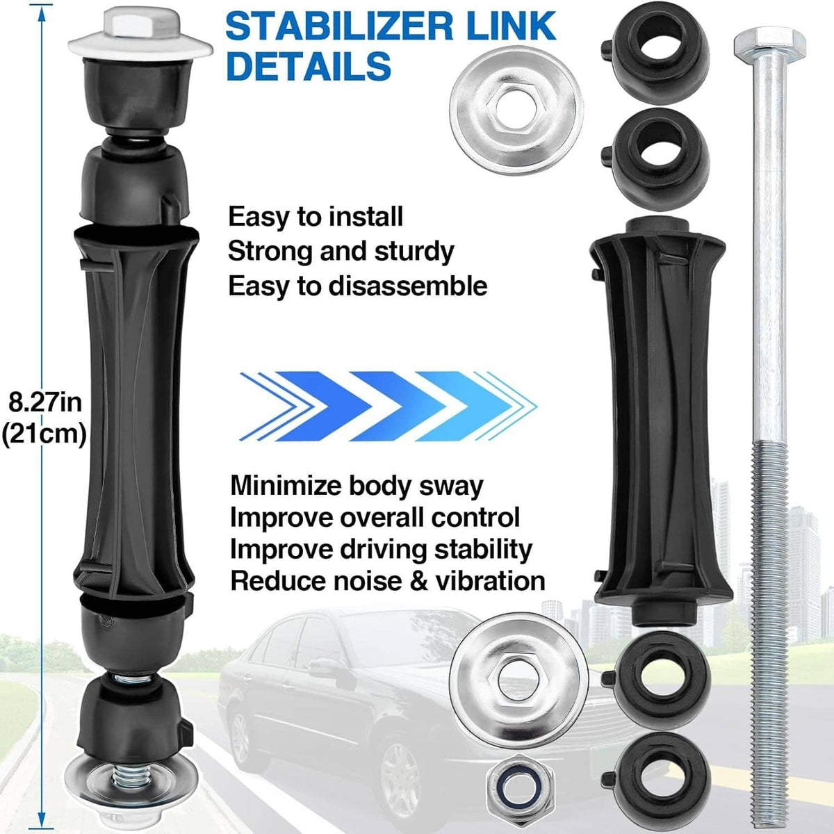 Solidspare For 16-18 GMC Sierra 1500 Yukon Front Sway Bar Control Arm & Ball Joint Tie Rod