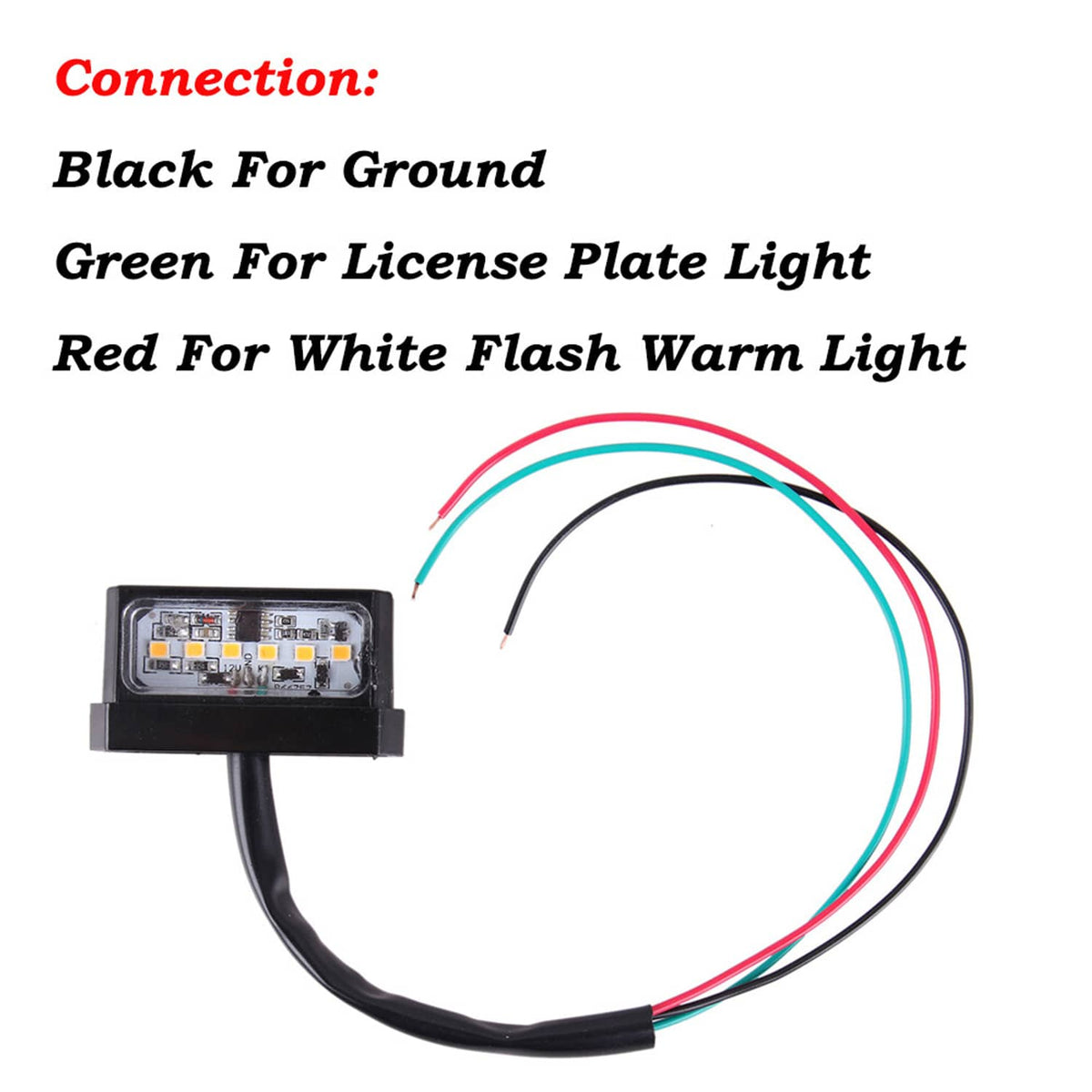 Solidspare CNC Motorcycle Fender Eliminator License Plate Holder Bracket W/ LED Tail Light