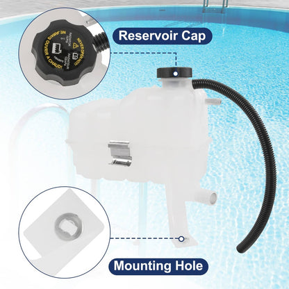 Solidspare Coolant Recovery Tank Overflow Reservoir w/Cap For GMC Chevy Cadillac H2 15PSI