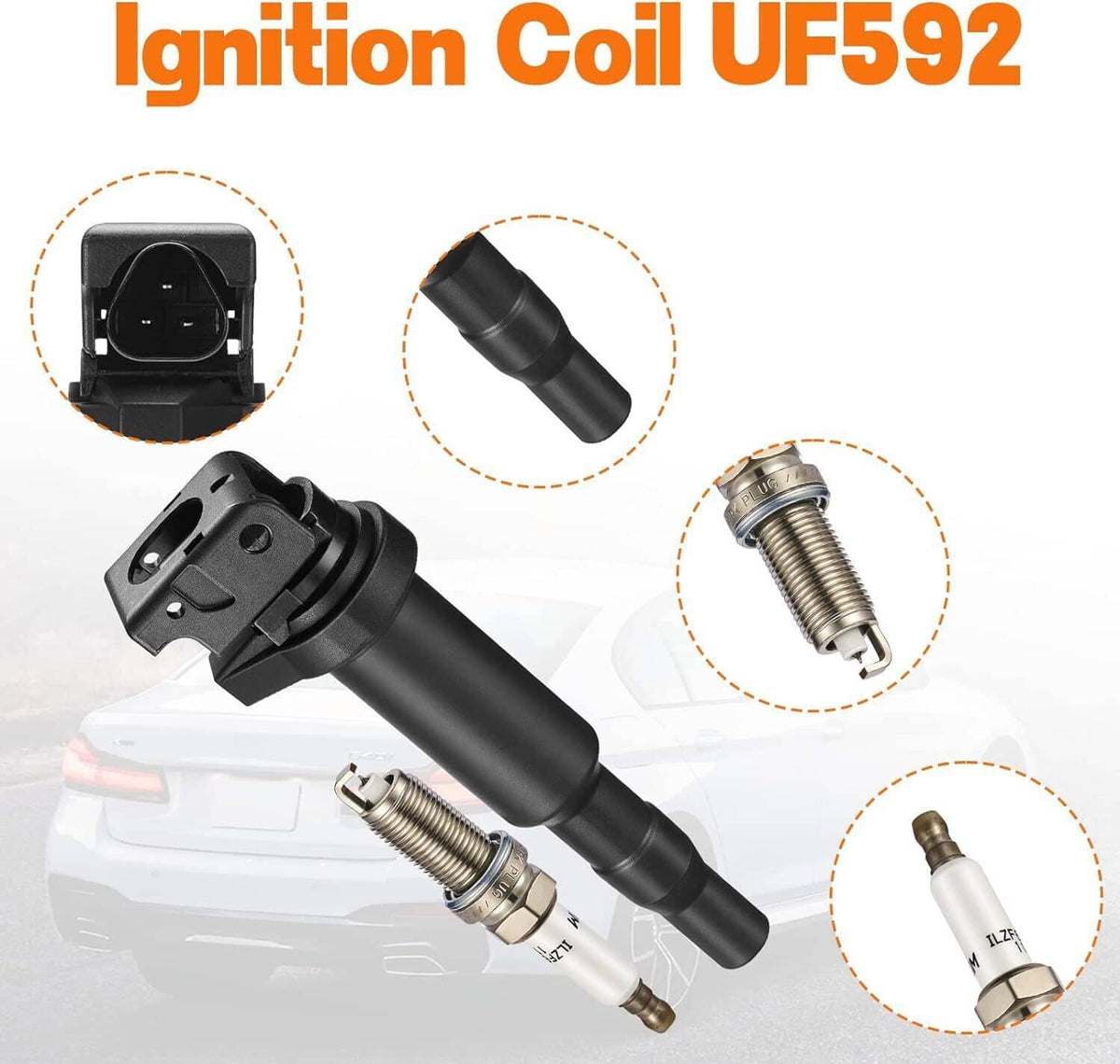 Solidspare 6x Ignition Coil 0221504470 For Bosch BMW 325i 328i 335 525 528 530 535 X3 X5 X6