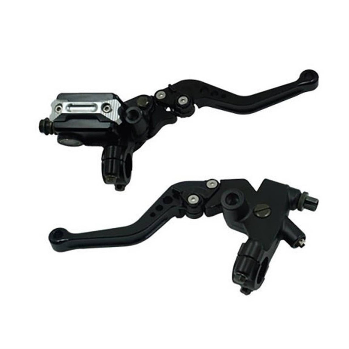 Solidspare 7/8'' 22mm Blue Motorcycle Brake Clutch Master Cylinder Lever Set