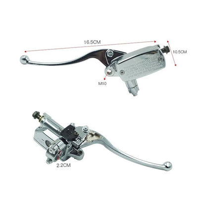 Solidspare 7/8" 22mm Right Motorcycle Handlebar Front Brake Clutch Master Cylinder Chrome