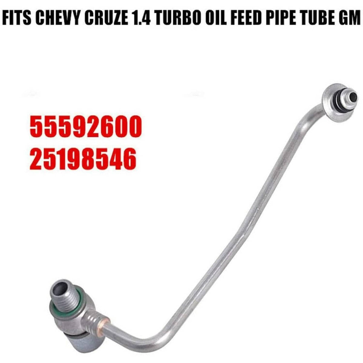 Solidspare Turbo Oil Feed Pipe Tube 625829 For 2011-2018 Chevy Cruze 1.4 55592600 25198546