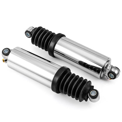 Solidspare Pair Chrome Rear Air Shock Absorber Set For Harley Street Glide 2006-2017 2016