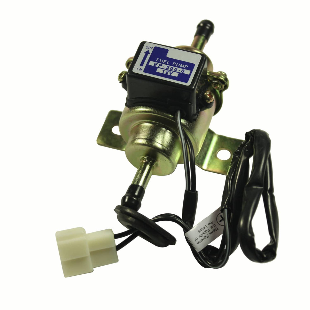 Solidspare CHROME Universal Gas Diesel Electric Fuel Pump 1/4 tubing 3-5 PSI Low Pressure
