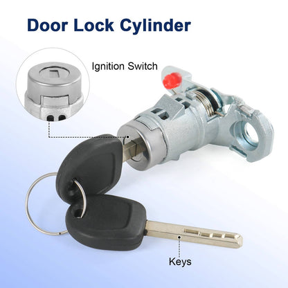Solidspare Driver Side Door Lock Cylinder 13590041 w/ 2 Key For Chevrolet Silverado LHD