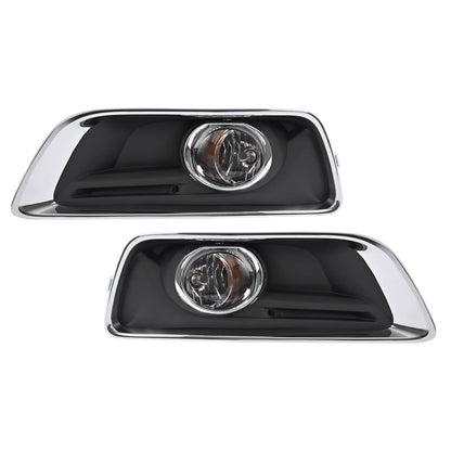 Solid Spare For Chevy Malibu 2013-2016 Fog Lights Bumper Lamps w/ Black Bezel Molding Wiring