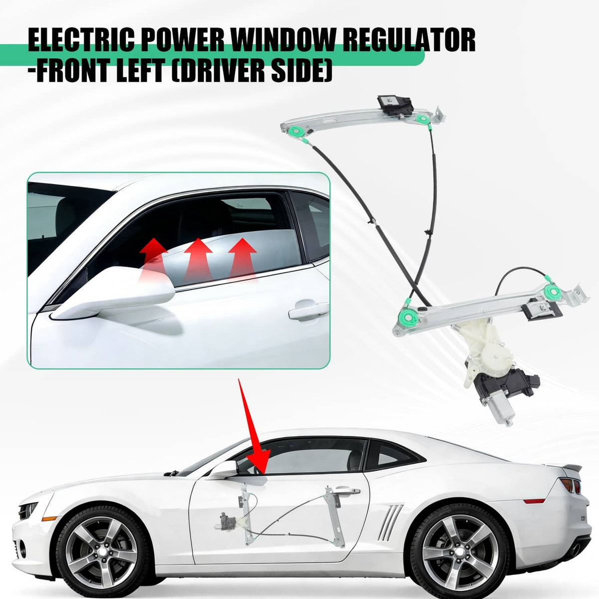 Solidspare NEW Power Window Motor and Regulator Assembly For Chevrolet Camaro 2011-2015