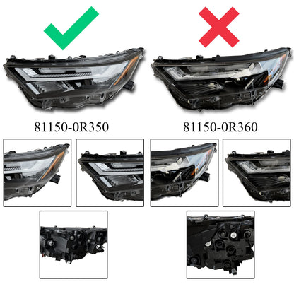 For 2022-2024 Toyota RAV4 LED Headlights 811100R350 811500R350 Left & Right Pair