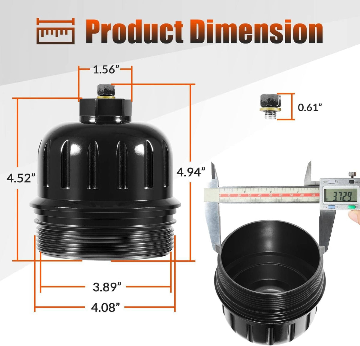Solidspare 134001 Billet Aluminum Fuel Filter Housing Cap for 2017-19 GM Duramax 6.6L L5P