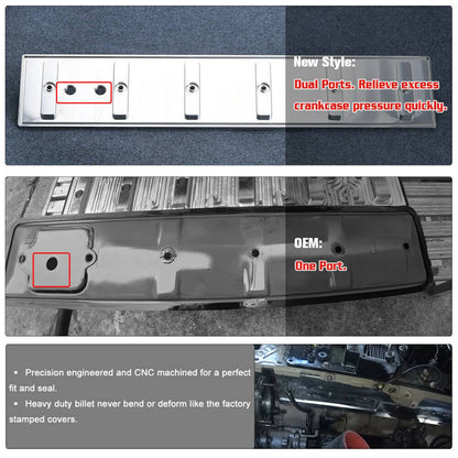 Solidspare Billet Tappet Cover Kit For 1989-02 Cummins 5.9L 12/24v Dodge Ram 1500 2500 3500
