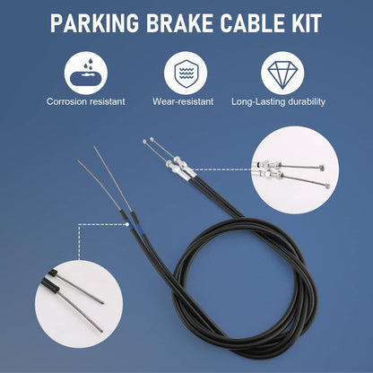 Solidspare UnIversal Emergency Parking Brake Cable Complete Kit Replace 330-9371