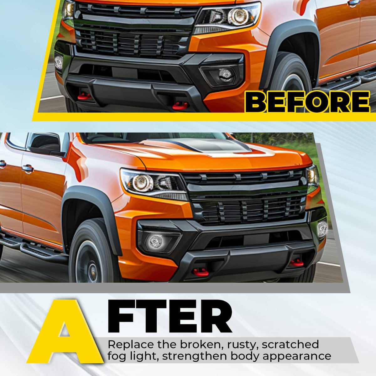 Solid Spare Clear Lens Fog Light Lamps w/Bulbs LH &RH For Chevy Colorado 2007-2022 #15839896