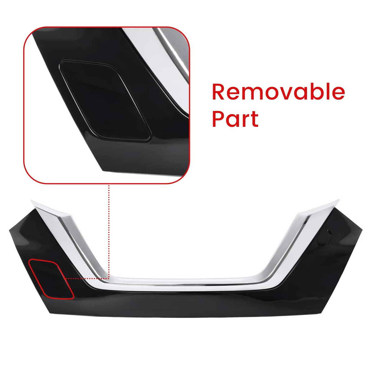 Solid Spare Fits Nissan Versa S SV SR Sedan 2020 2021 2022 Chrome Grille Molding Trim ABS